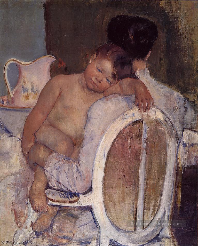 Mère tenant un enfant dans ses bras mères des enfants Mary Cassatt Peintures à l'huile